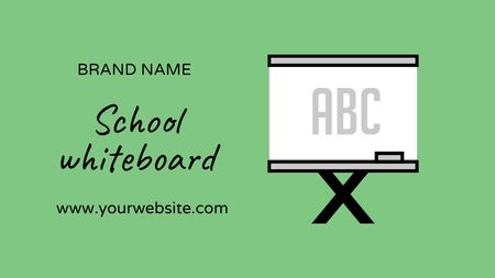 Educational Equipment Offer with School Whiteboard Label 3.5x2in Design Template