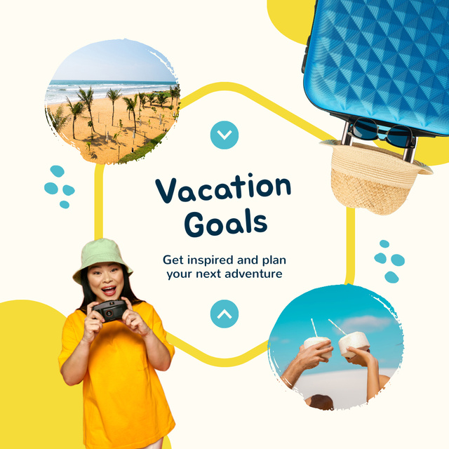 Inspiring Vacation Goals As Social Media Trends Instagram Šablona návrhu