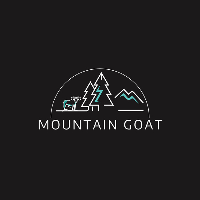 Mountain Landscape Image Logo 1080x1080pxデザインテンプレート
