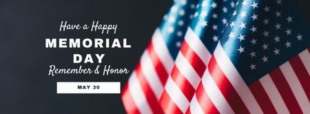 Have A Happy Memorial Day Facebook cover Design Template