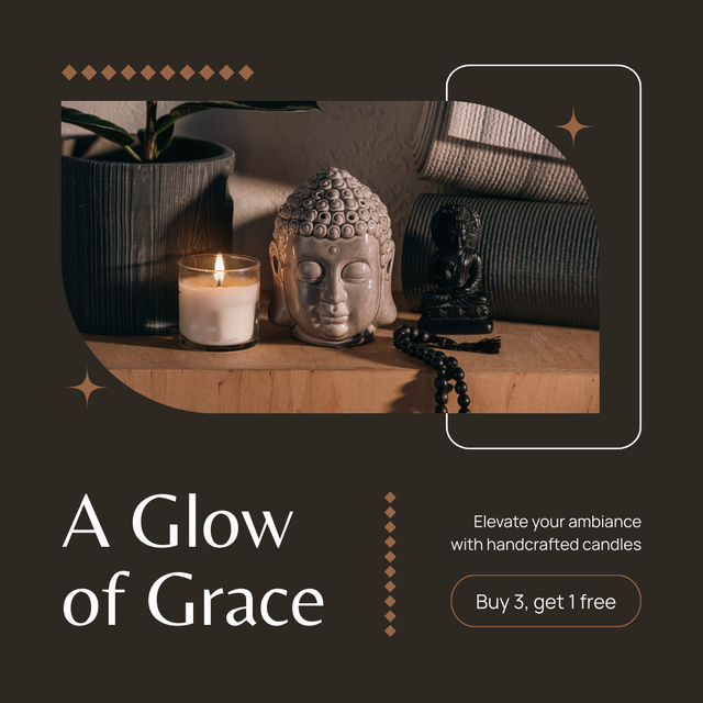 Sale of Scented Meditation Candles Instagram tervezősablon
