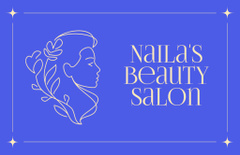 Beauty Salon Ad with Creative Illustration of Woman