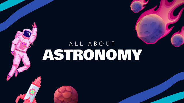 Ontwerpsjabloon van Youtube Thumbnail van Education Channel: Astronomy 