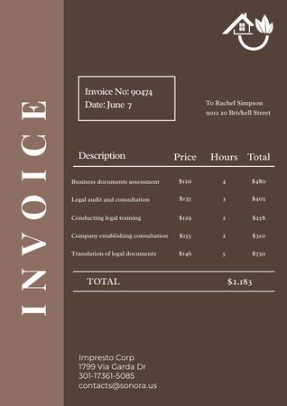 Template di design Hardware Store Invoice Invoice