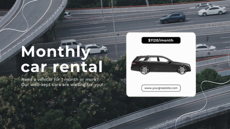 Well Kept Cars Monthly Rental Offer Full HD video Design Template
