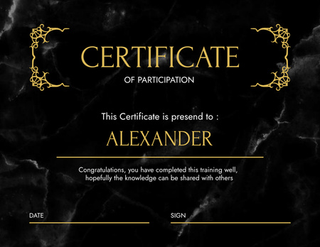 Award of Appreciation on Black Texture Certificate – шаблон для дизайну