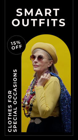 Stylish Outfits For Senior With Discount Instagram Video Story Design Template