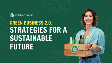 Business Strategies Offer for Sustainable Future Presentation Wide Design Template