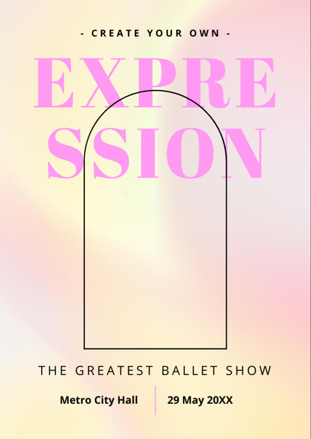 Greatest Show Ballet Announcement Flyer A6 Design Template
