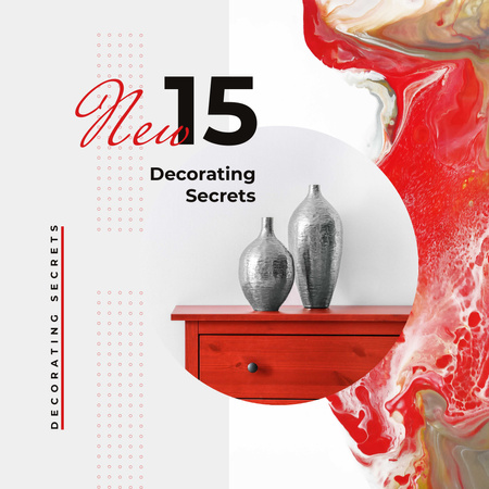 Designvorlage Vasen für Wohnkultur für Instagram