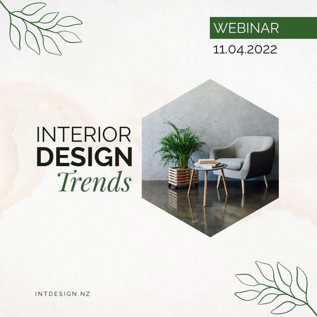 Modèle de visuel Webinar about Trends in Interior Design - Instagram
