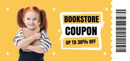 Sale Offer by Bookstore with Discount Coupon Din Large Design Template