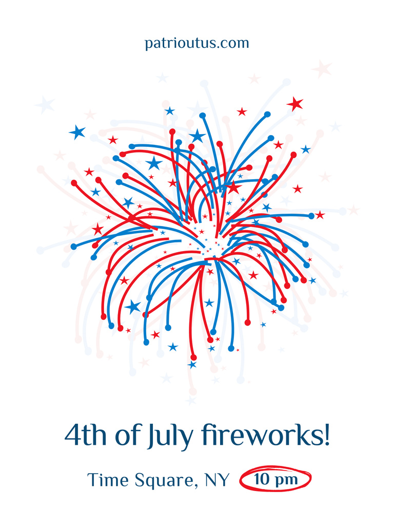 Szablon projektu Announcement of 4th of July Celebration in America Poster US