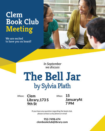Book Club Promotion with Students Poster 16x20in Design Template