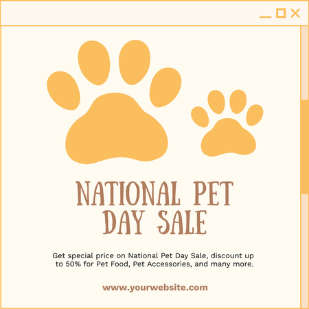 Modèle de visuel Pet Day Sale - Instagram