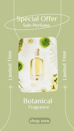 Designvorlage Special Offer of Botanical Fragrance für Instagram Story