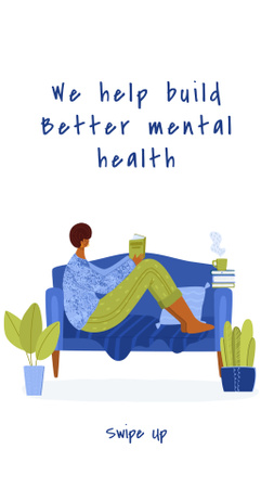 Designvorlage psychotherapie-sitzung online für Instagram Story