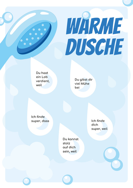 Warm Shower Water Drops Poster – шаблон для дизайна