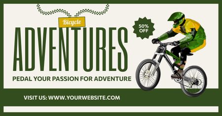 Platilla de diseño Bicycles for Adventures and Travel Facebook AD