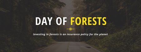 Plantilla de diseño de Forest Day Announcement Facebook cover 