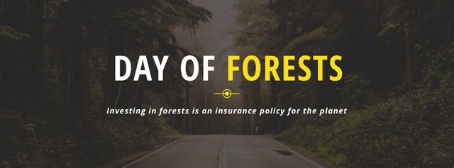 Forest Day Announcement Facebook cover tervezősablon