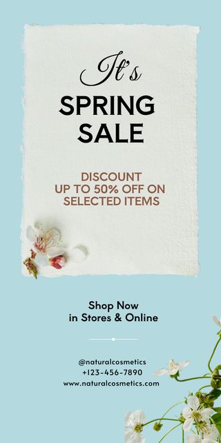 Spring Discount Offer on Selected Items Graphic Design Template
