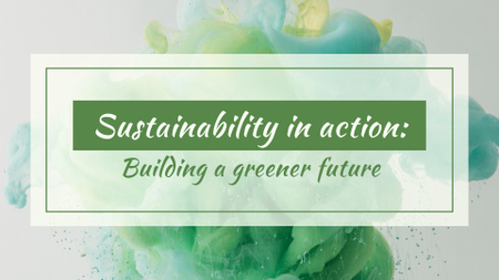 Ontwerpsjabloon van Presentation Wide van Aanbieding duurzame, milieuvriendelijke bedrijfsstrategie