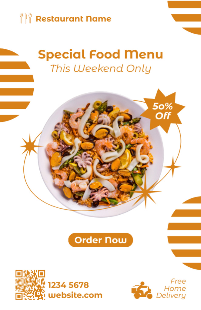 Special Food Menu Ad Recipe Card – шаблон для дизайну