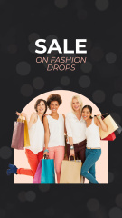 Black Friday Promo with Woman holding Clothes