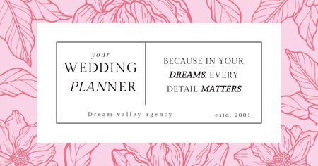 Wedding Event Agency Announcement Facebook AD Design Template