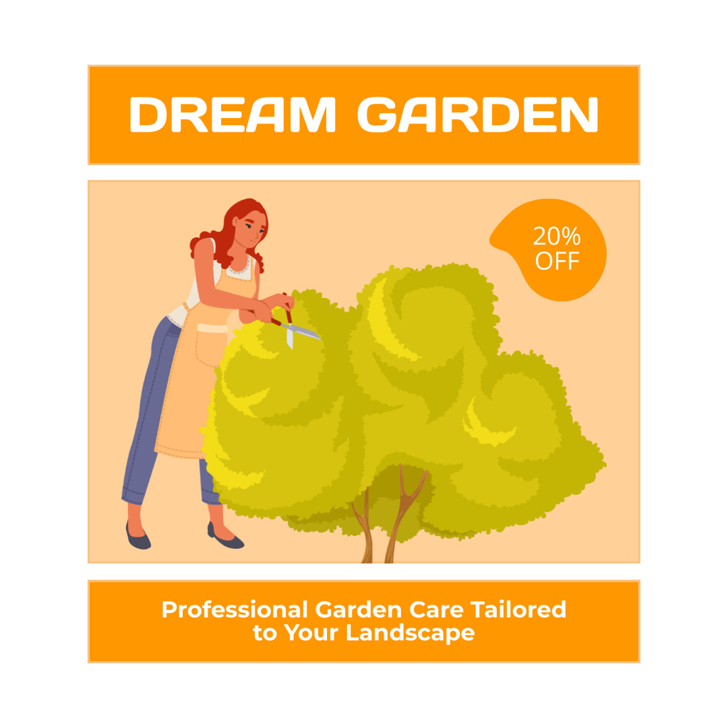 Deluxe Garden Maintenance Services Instagram tervezősablon