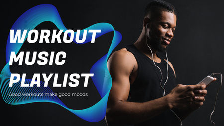 Ad of Music for Workout Youtube Thumbnail Design Template