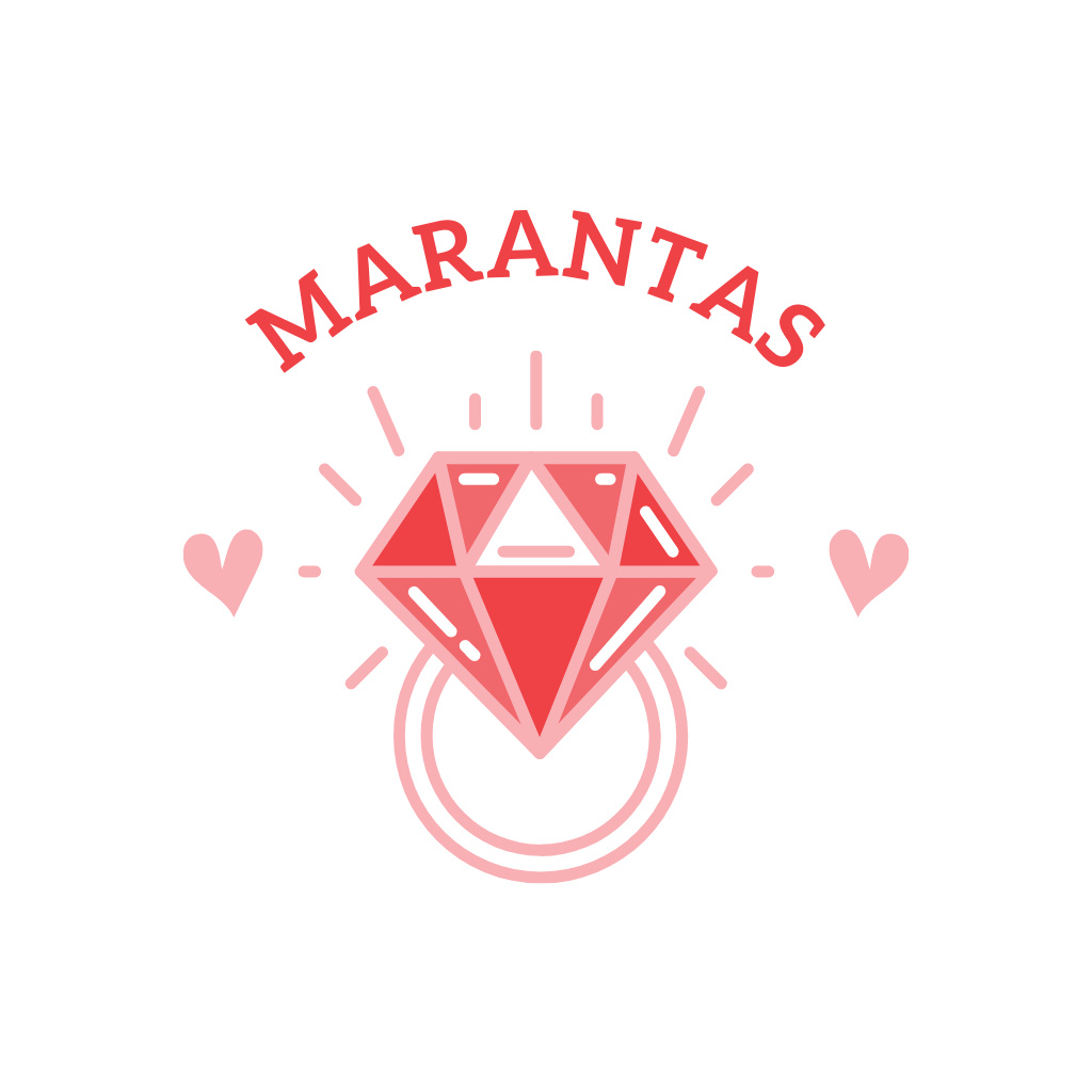 Marantas Logo Design with diamond ring Logo Šablona návrhu