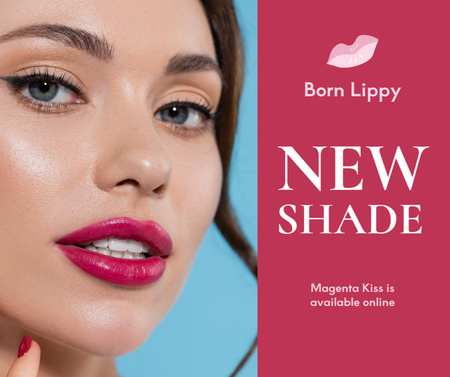 Designvorlage Neue Lippenstift-Schattenanzeige für Facebook