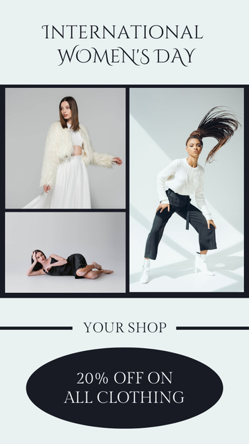 Special Offer from Shop on International Women's Day Instagram Story Modelo de Design