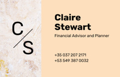 Financial Advisor Contacts on Marble Light Texture