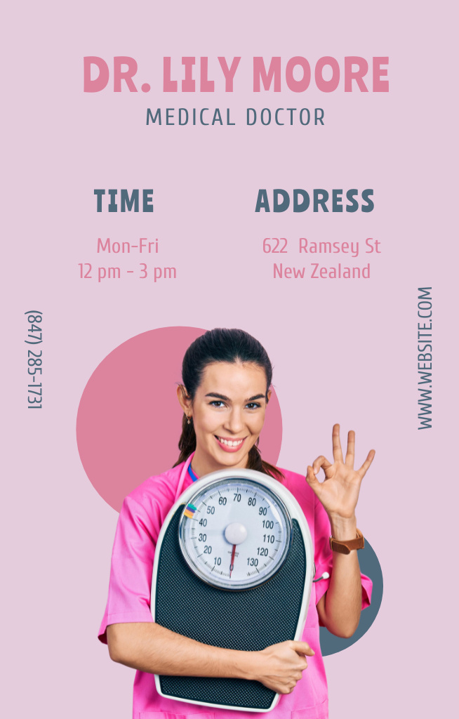 Nutritionist Services Offer in Pink Invitation 4.6x7.2in Design Template