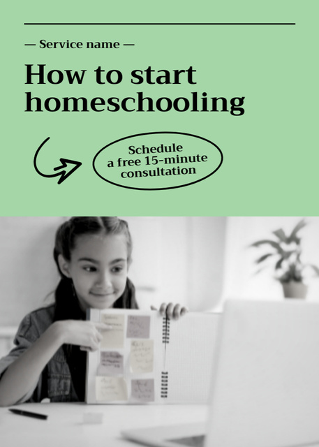 Individualized Home Education Flayerデザインテンプレート