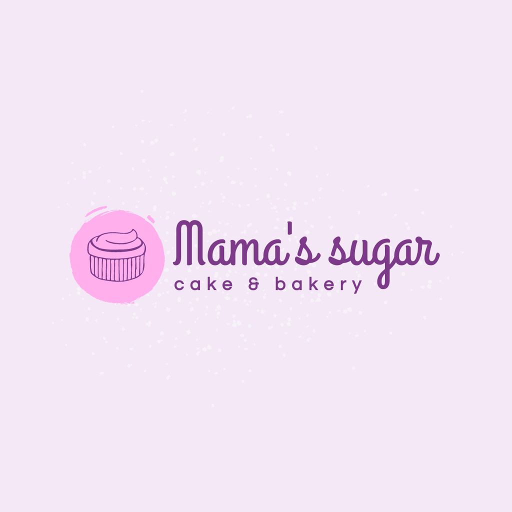 Ontwerpsjabloon van Logo 1080x1080px van Purple Minimal Bakery Ad