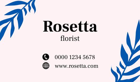 Florist Contacts Information Business card Design Template