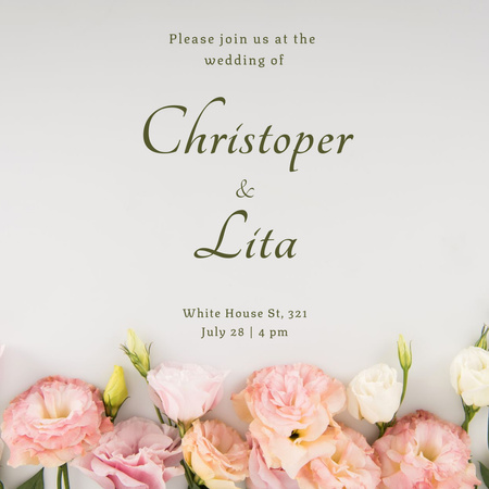 Wedding Invitation Card Instagram tervezősablon