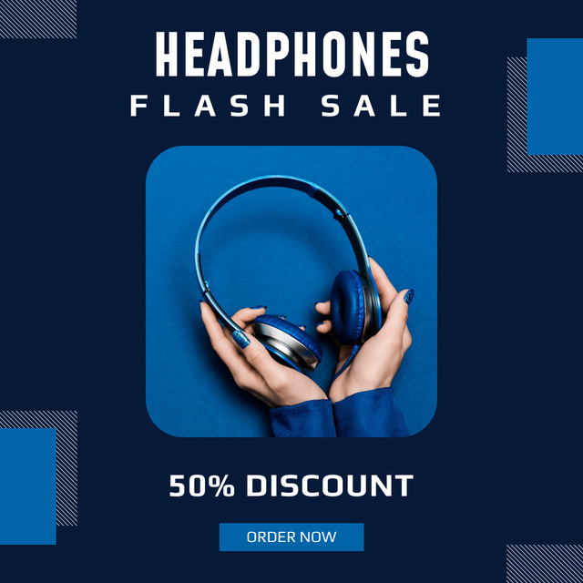 Plantilla de diseño de New Headphones Sale Ad Instagram 