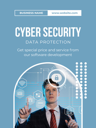Offer of Data Protection Services Poster US Design Template