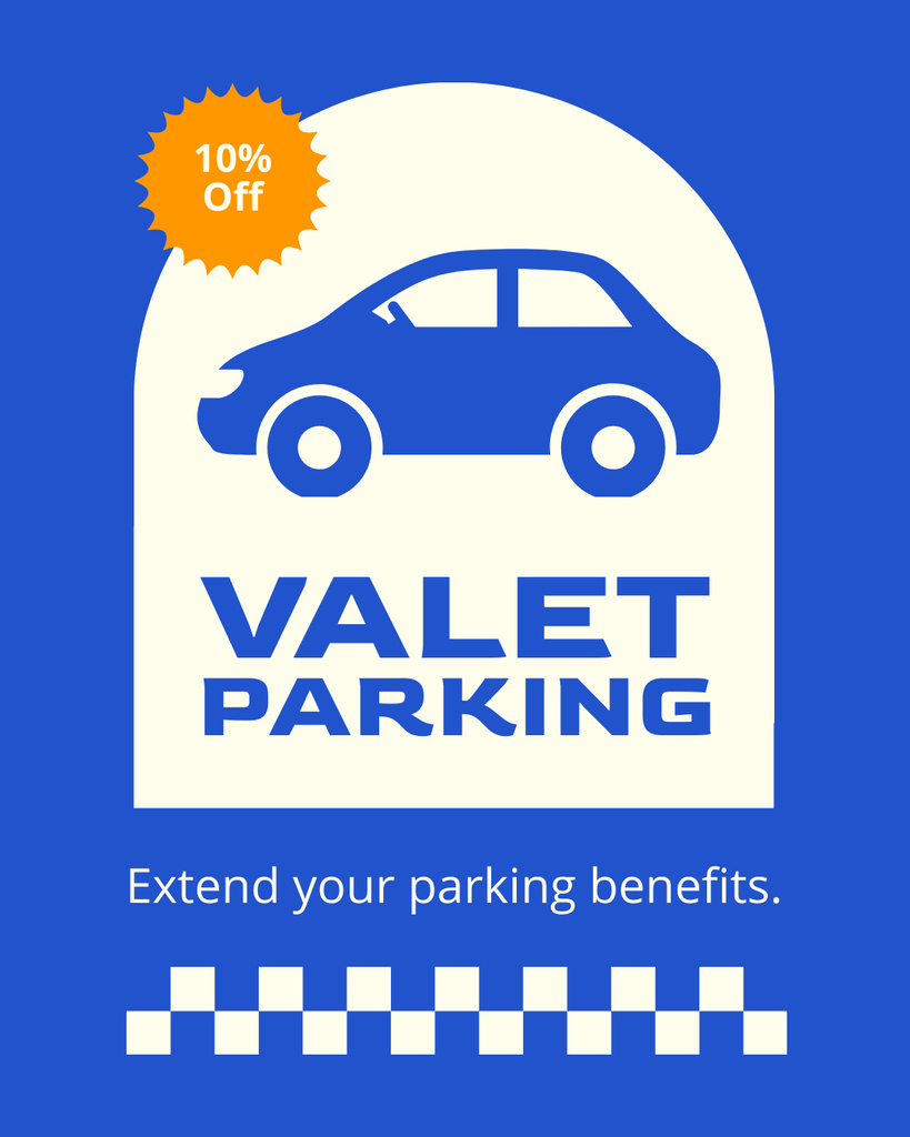 Designvorlage Benefits of Discounted Parking für Instagram Post Vertical