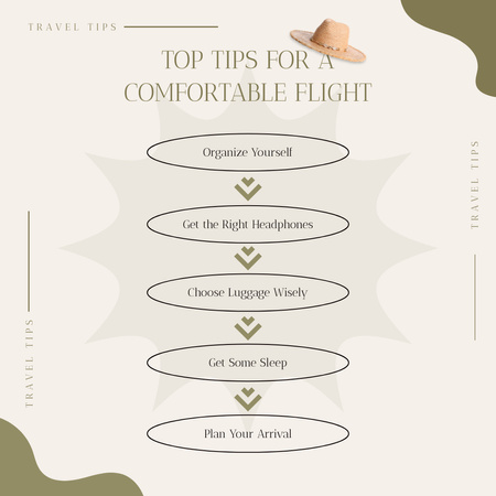  Flight Travel Tips Instagram Design Template