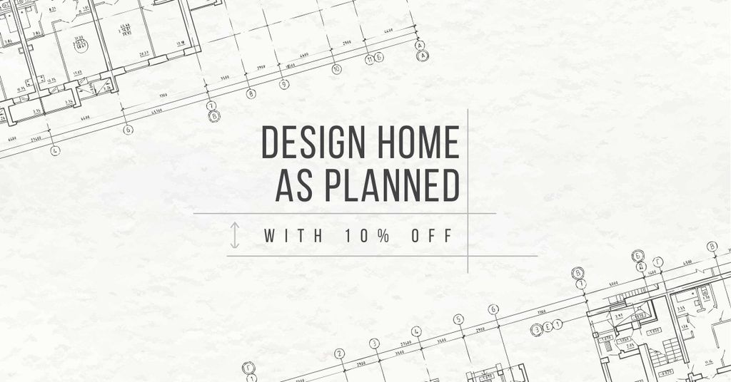 Ontwerpsjabloon van Facebook AD van Design camp announcement on blueprint