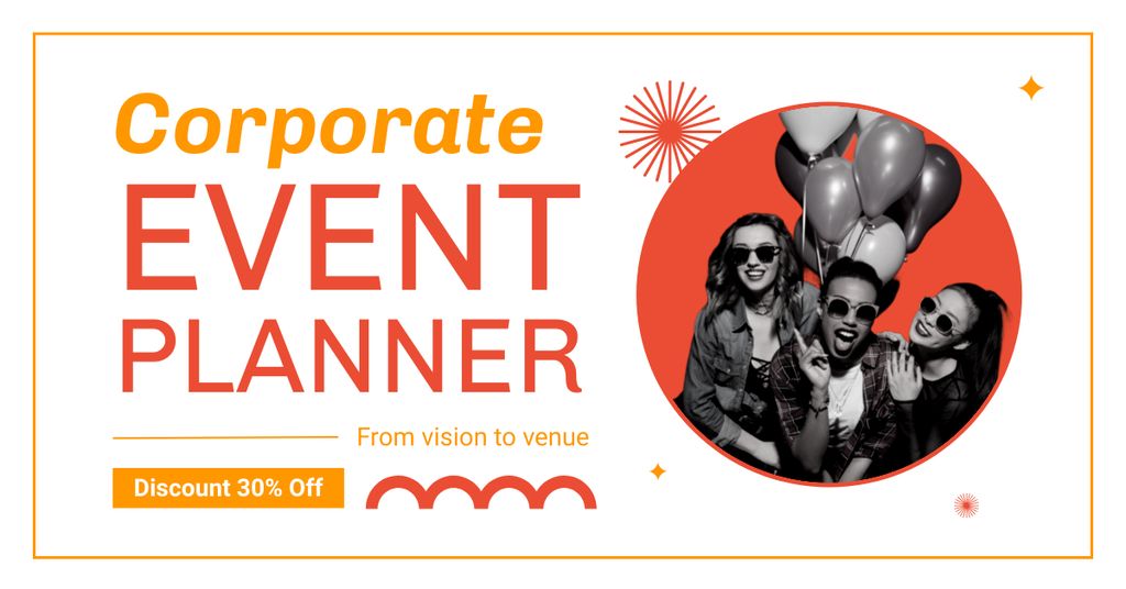 Platilla de diseño Planning Corporate Events and Parties Facebook AD