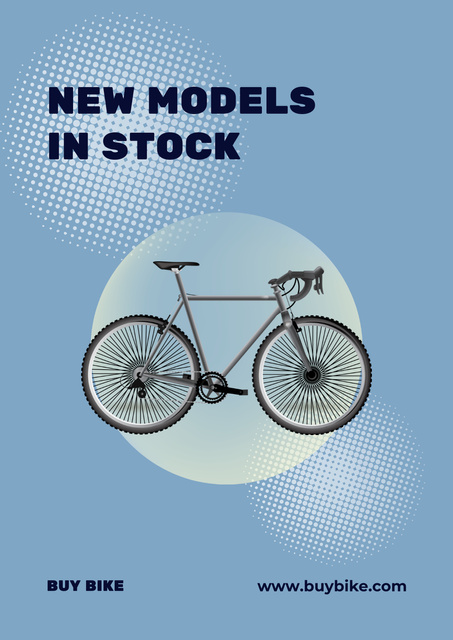 Bicycle New Model Sale Announcement Poster Πρότυπο σχεδίασης