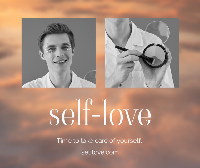 Self-love and beauty Facebook Šablona návrhu