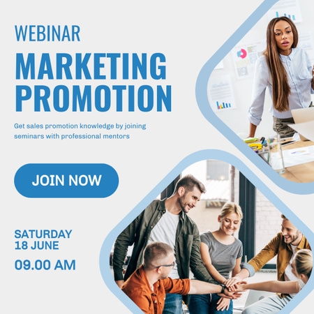 Marketing Promotion Webinar LinkedIn post tervezősablon